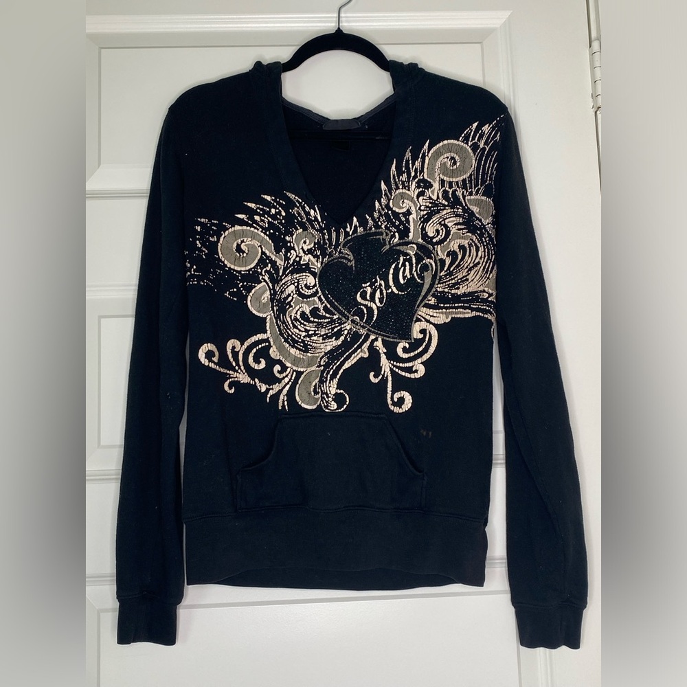 SoCal y2k Grunge Black Hoodie